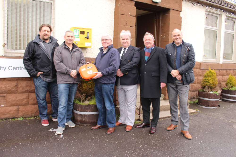 Lifesaving defibrillator for Plains, Airdrie St John Scotland
